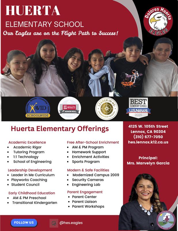 Huerta Elementary Offerings!