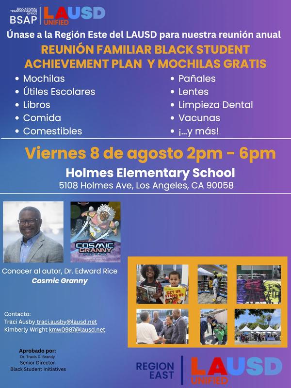 Spanish Back to School Give away flyer