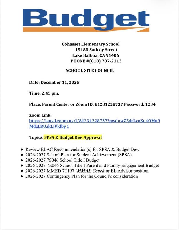 SSC meeting flyer/ Folleto de la reunión del SSC/