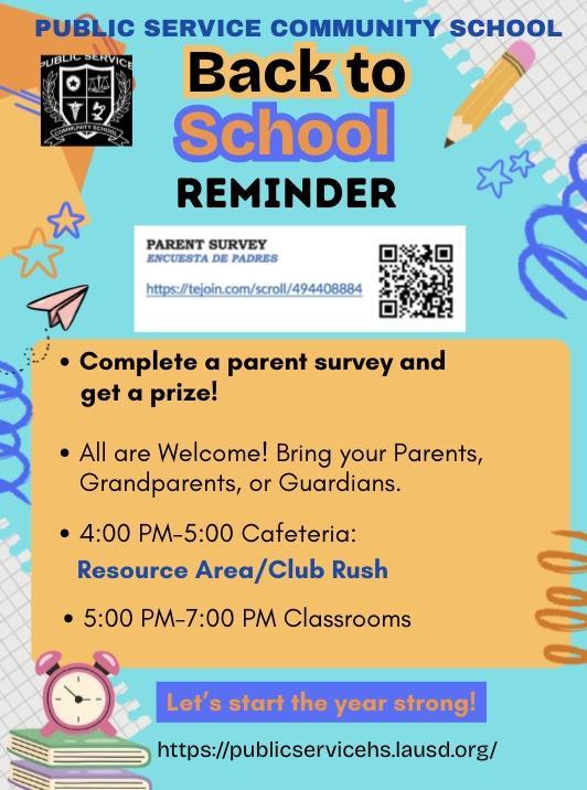 Back to School Night 2026