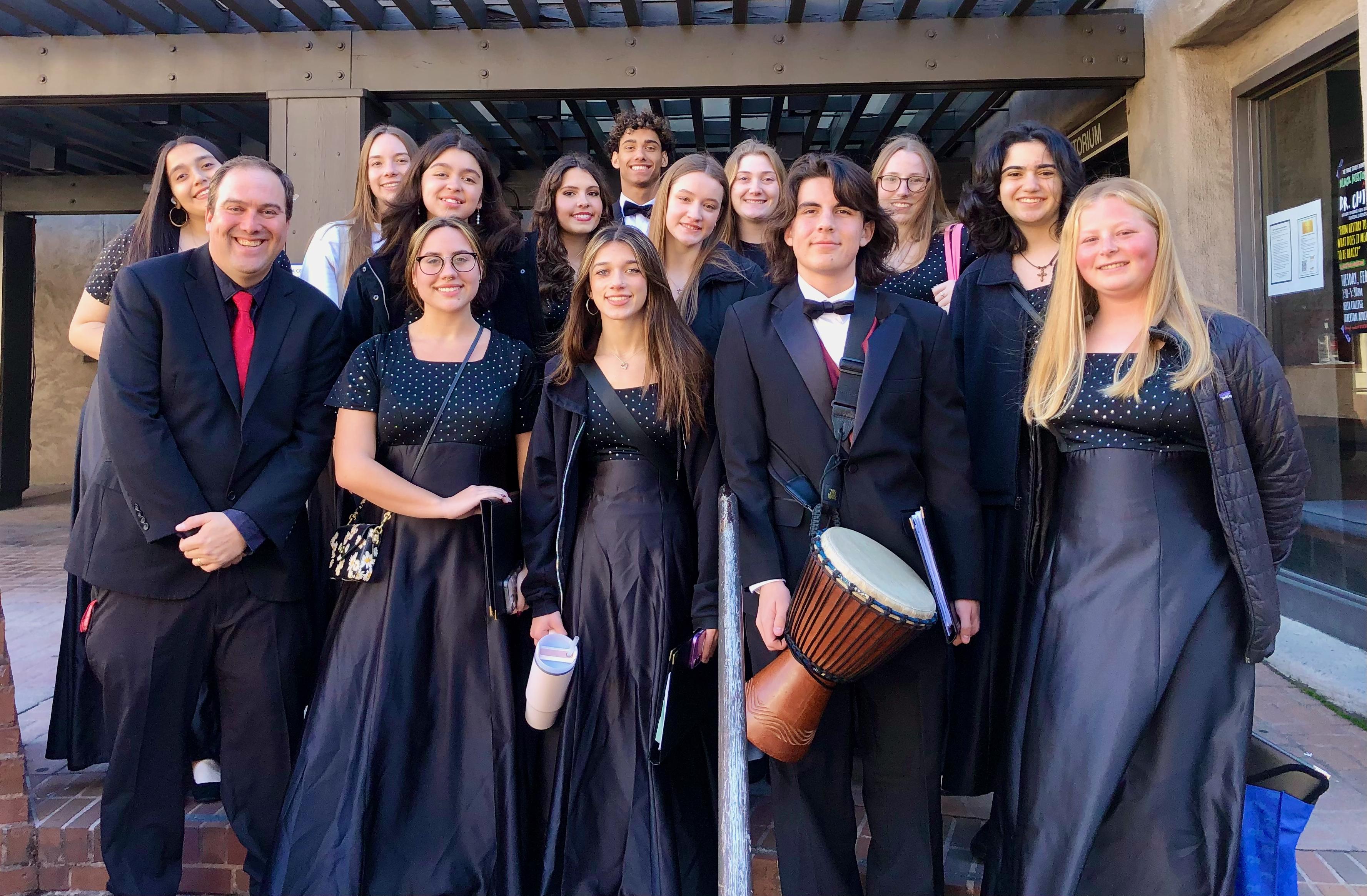 Mr. Fiorio with the Advanced Choir at Delta Choral Festival