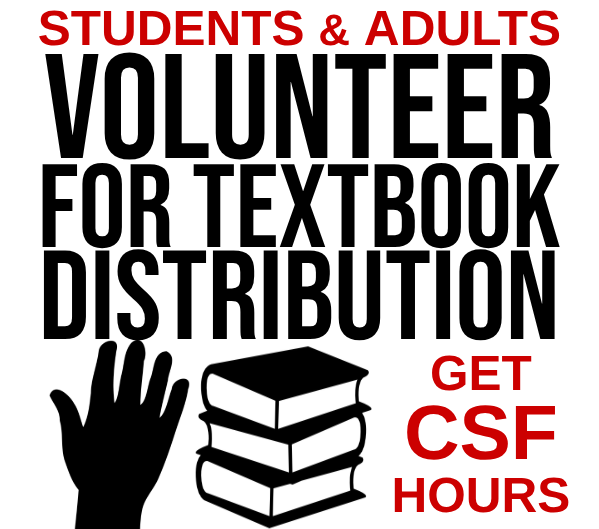 Volunteer for textbook distribution