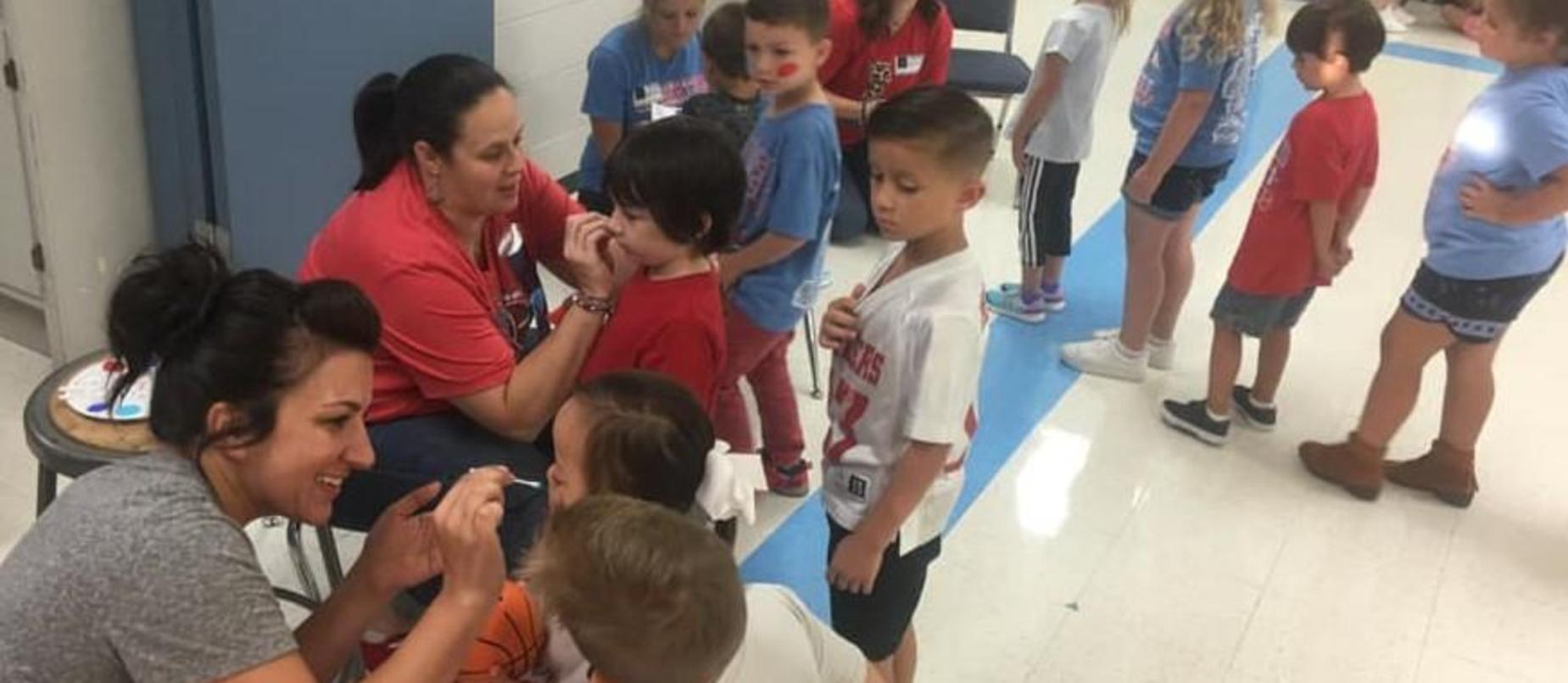 LECS Raider Face Painting