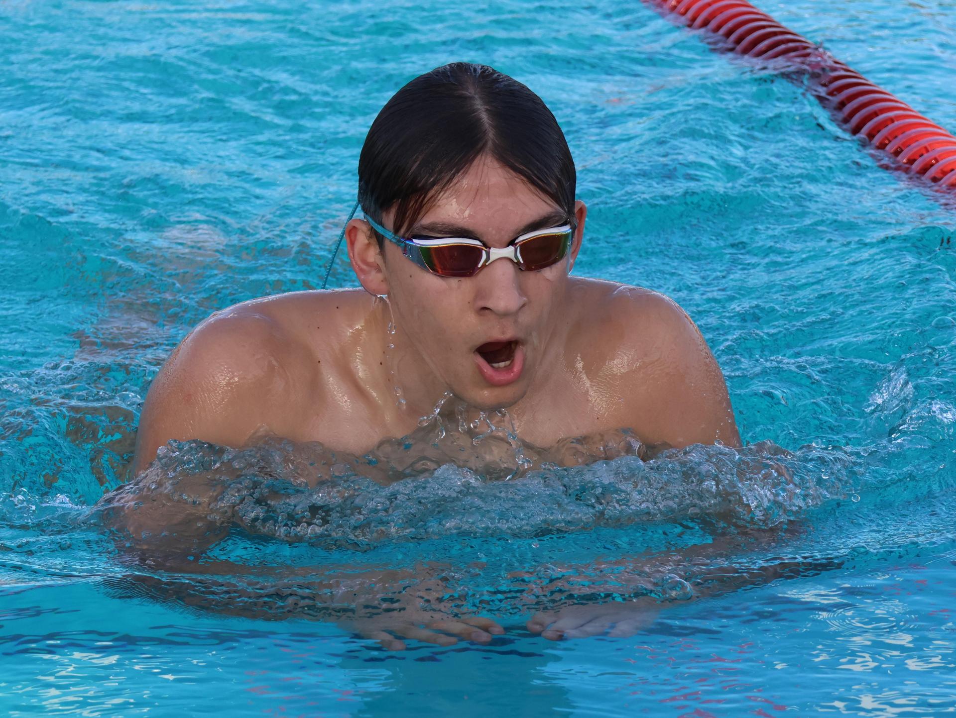 Everett Dunn swimming
