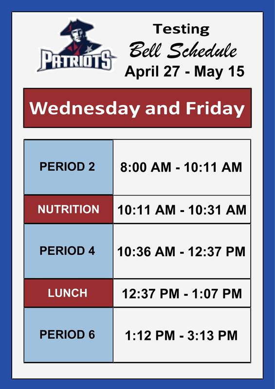 Wednesday and Friday