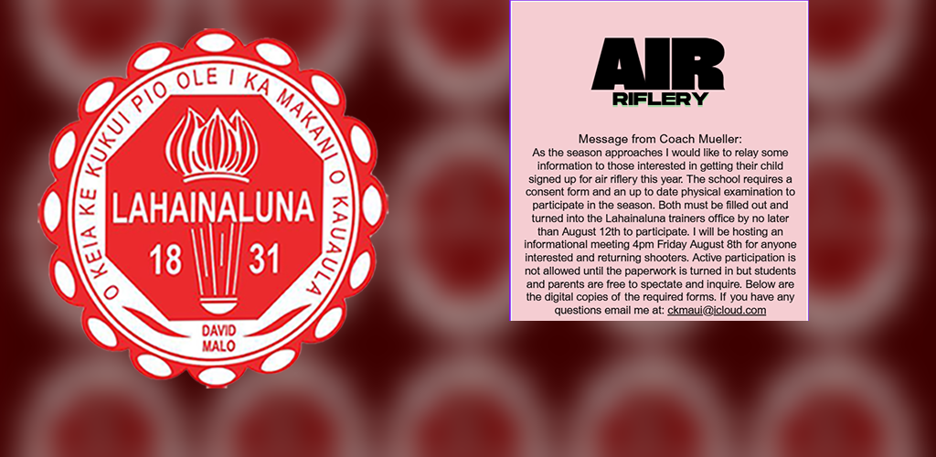 Air Riflery Tryout Information