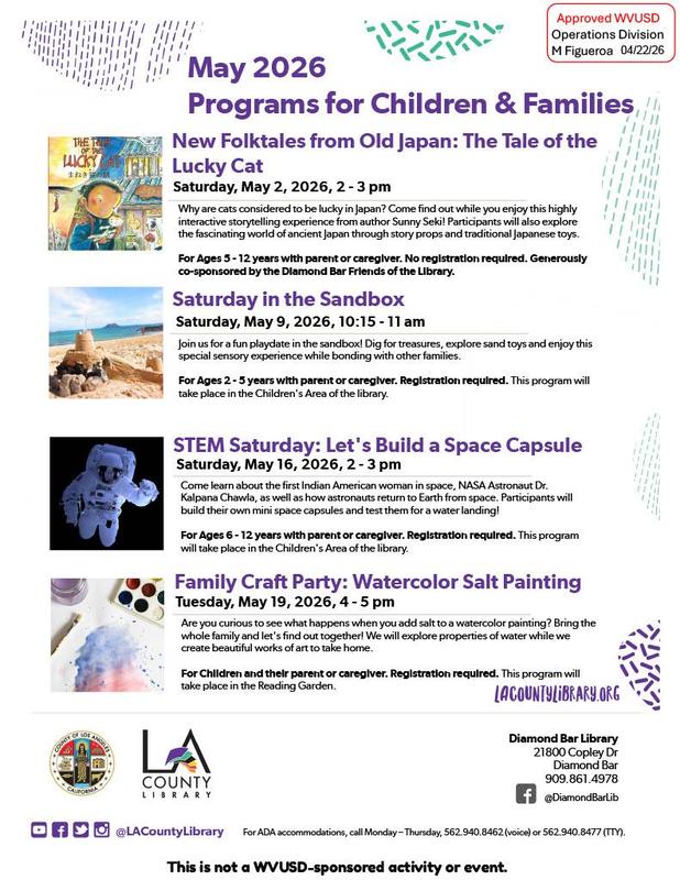 May 2026 Children's Programs