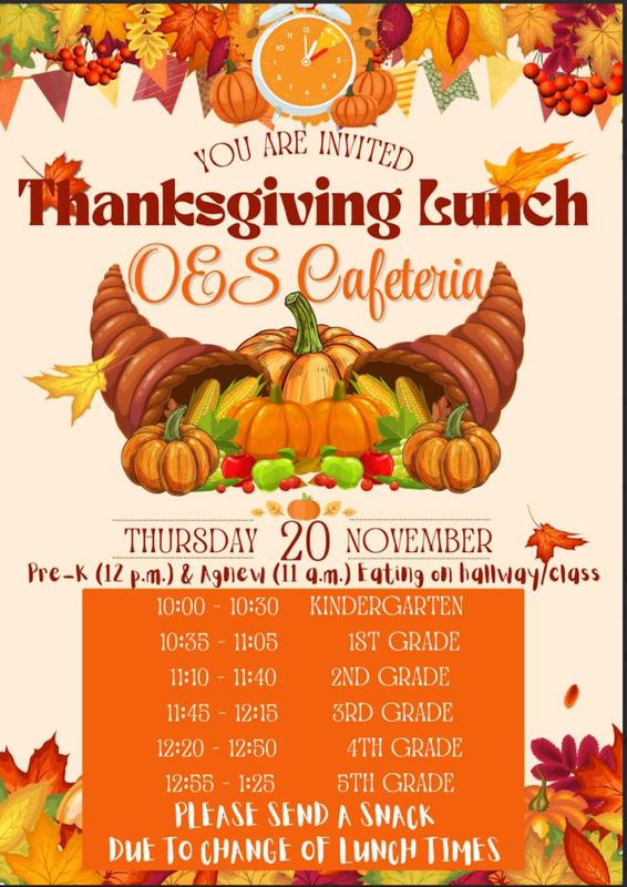 Thanksgiving Luncheon Schedule Thumbnail Image