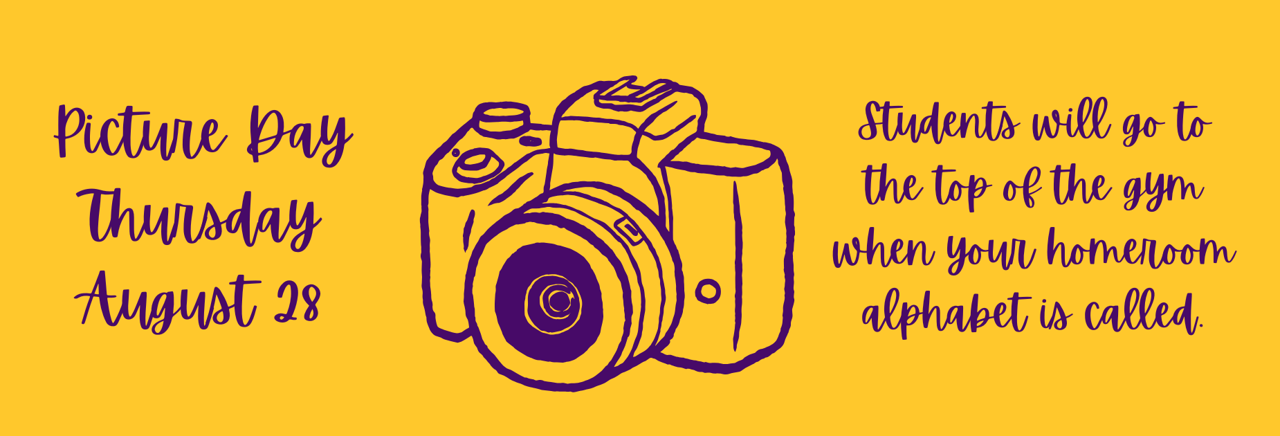 Picture Day is August 28
