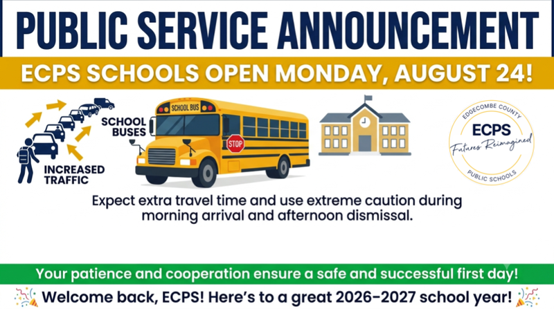 use caution with traffic on Monday, Aug. 24.
