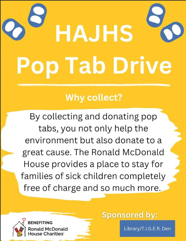 yellow with pop tabs for Ronald McDonald House