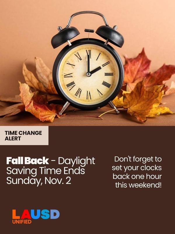 We fall back this Sunday!