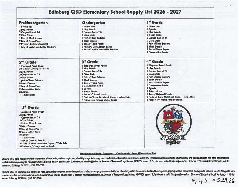 Supply List
