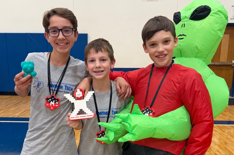 HMS GEAR team with their Judges Award trophy