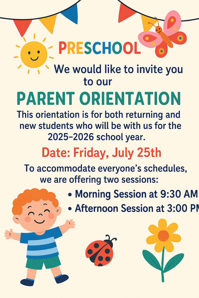 parent orientation flyer
