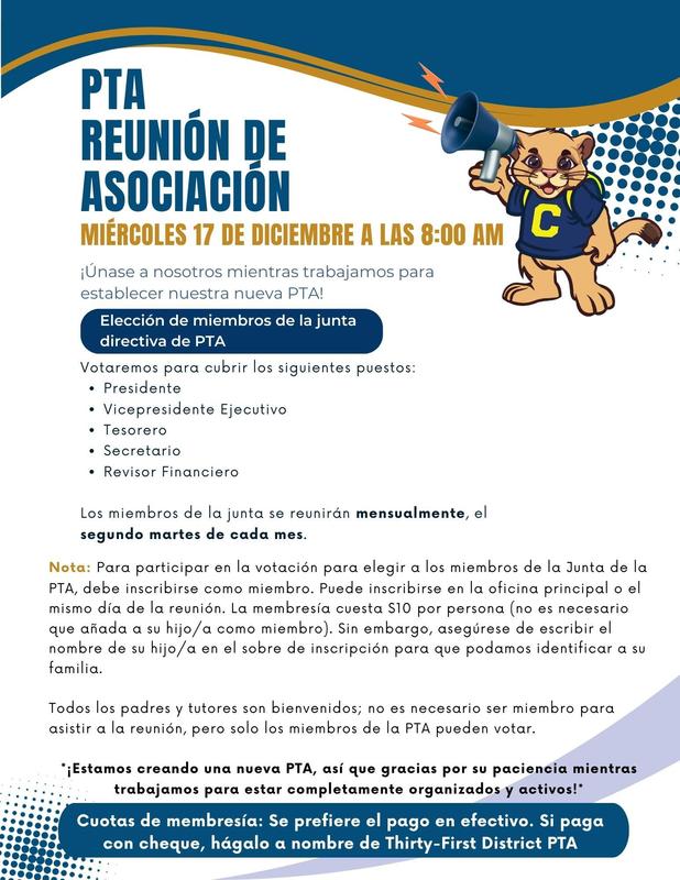 pta flyer in spanish