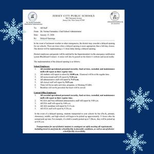 delayed opening memo