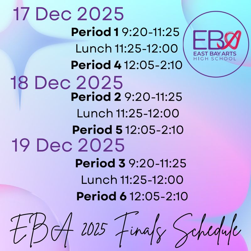 Finals Schedule (December 2025)