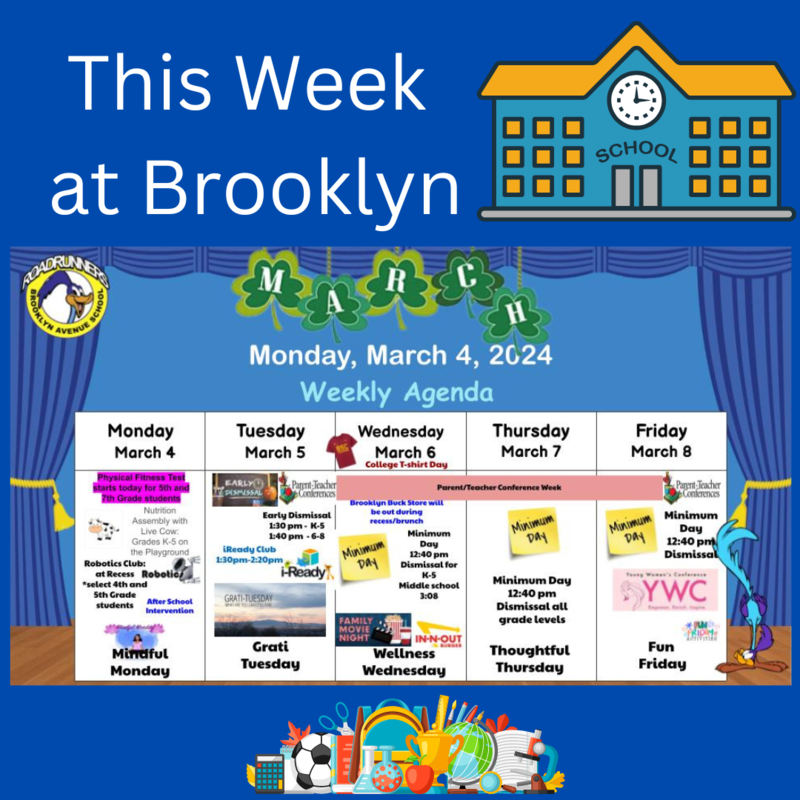 This Week at Brooklyn Brooklyn Avenue School