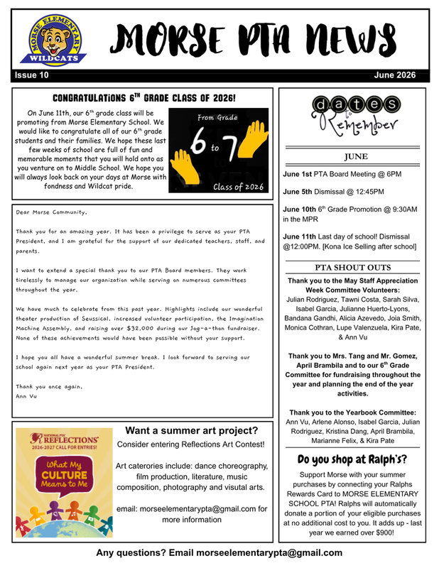 PTA News: June 2026