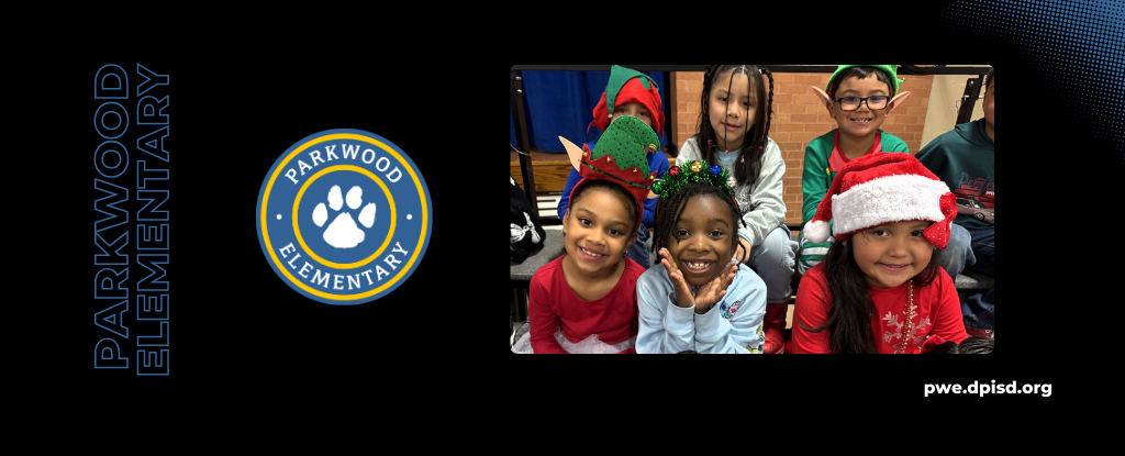 Children wearing festive attire smiling at the camera, with holiday decorations in the background.