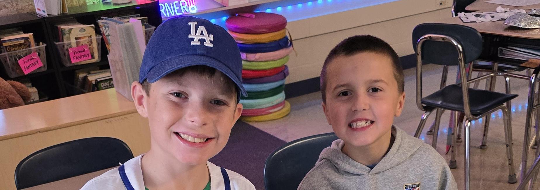 2 boys smiling