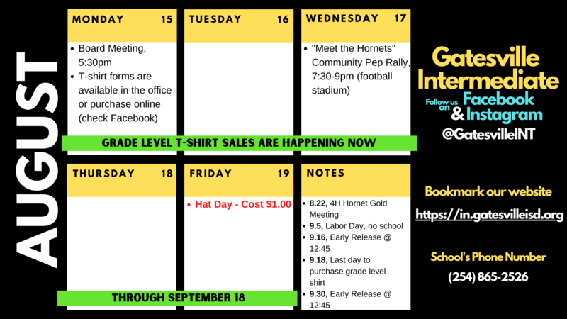 Weekly Calendar, August 15 - 19 Featured Photo
