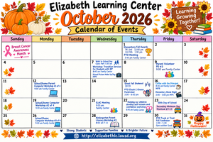 October Calendar Events Flyer