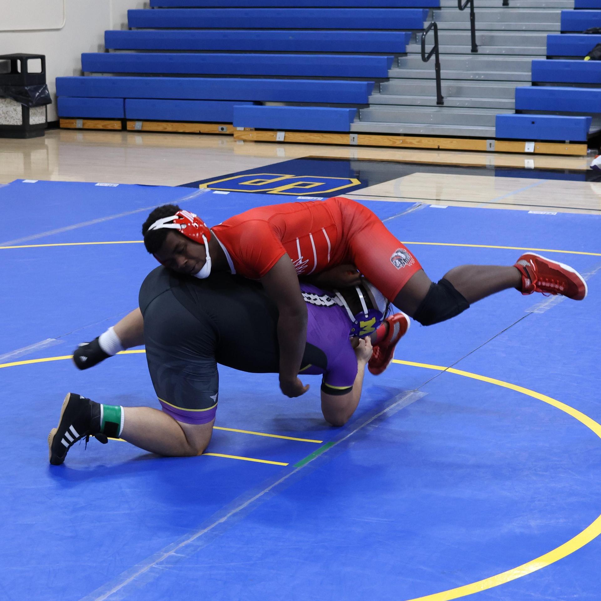 wrestlers in action at parlier