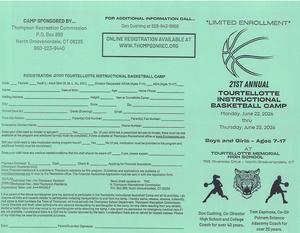 21st Annual Tourtellotte Instructional Basketball Camp