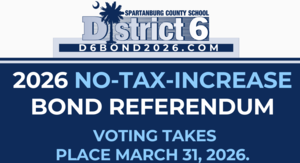Blue box with No Tax-Increase Bond Referendum voting date