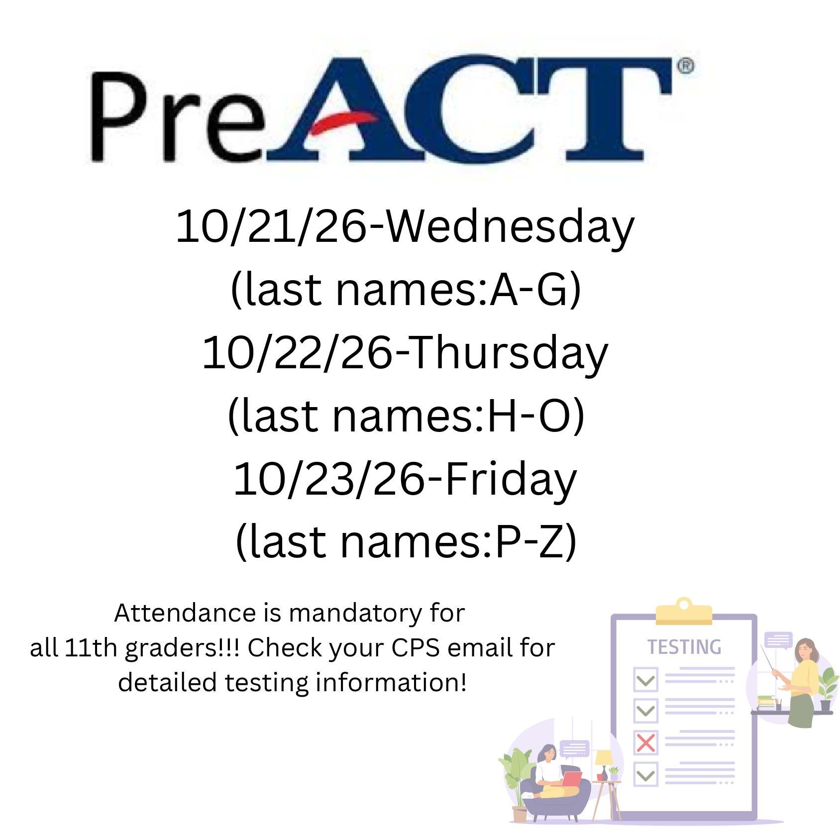 Pre ACT 11th Grade Image