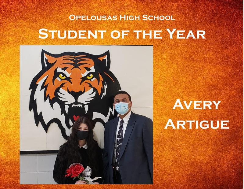 Avery Artigue Student of the Year
