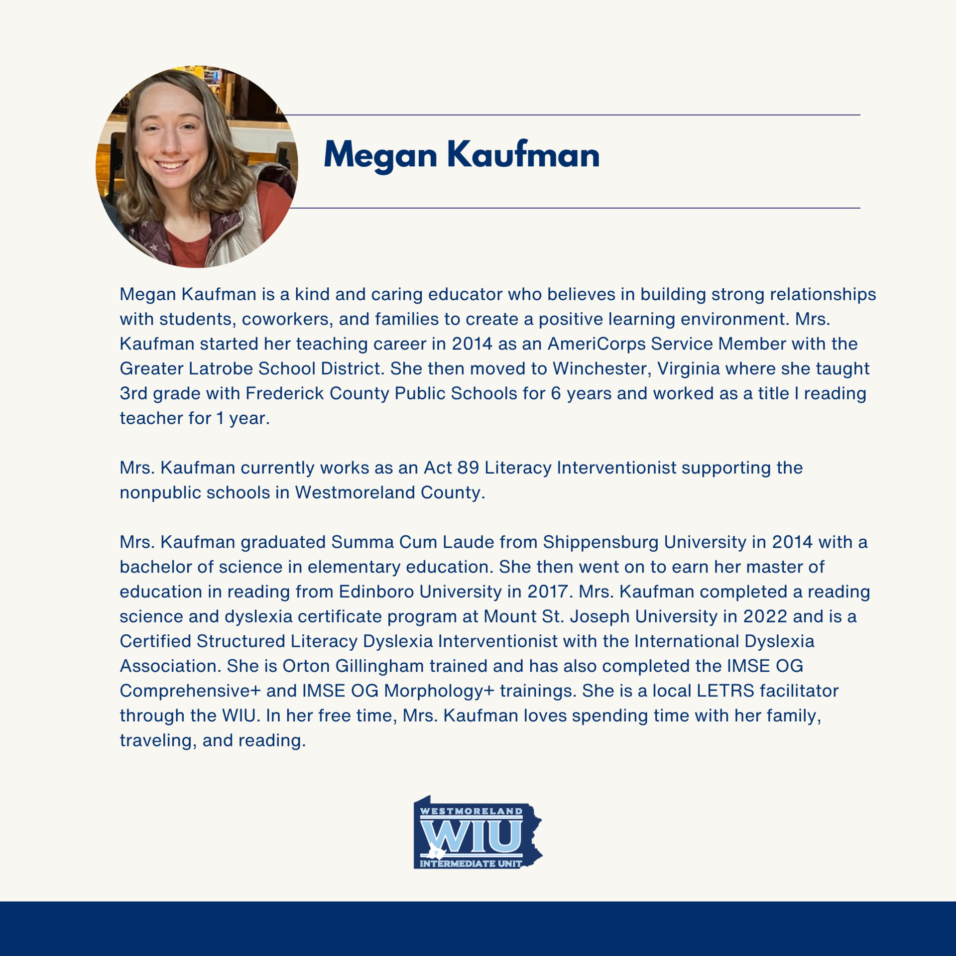 Megan Kaufmann Bio