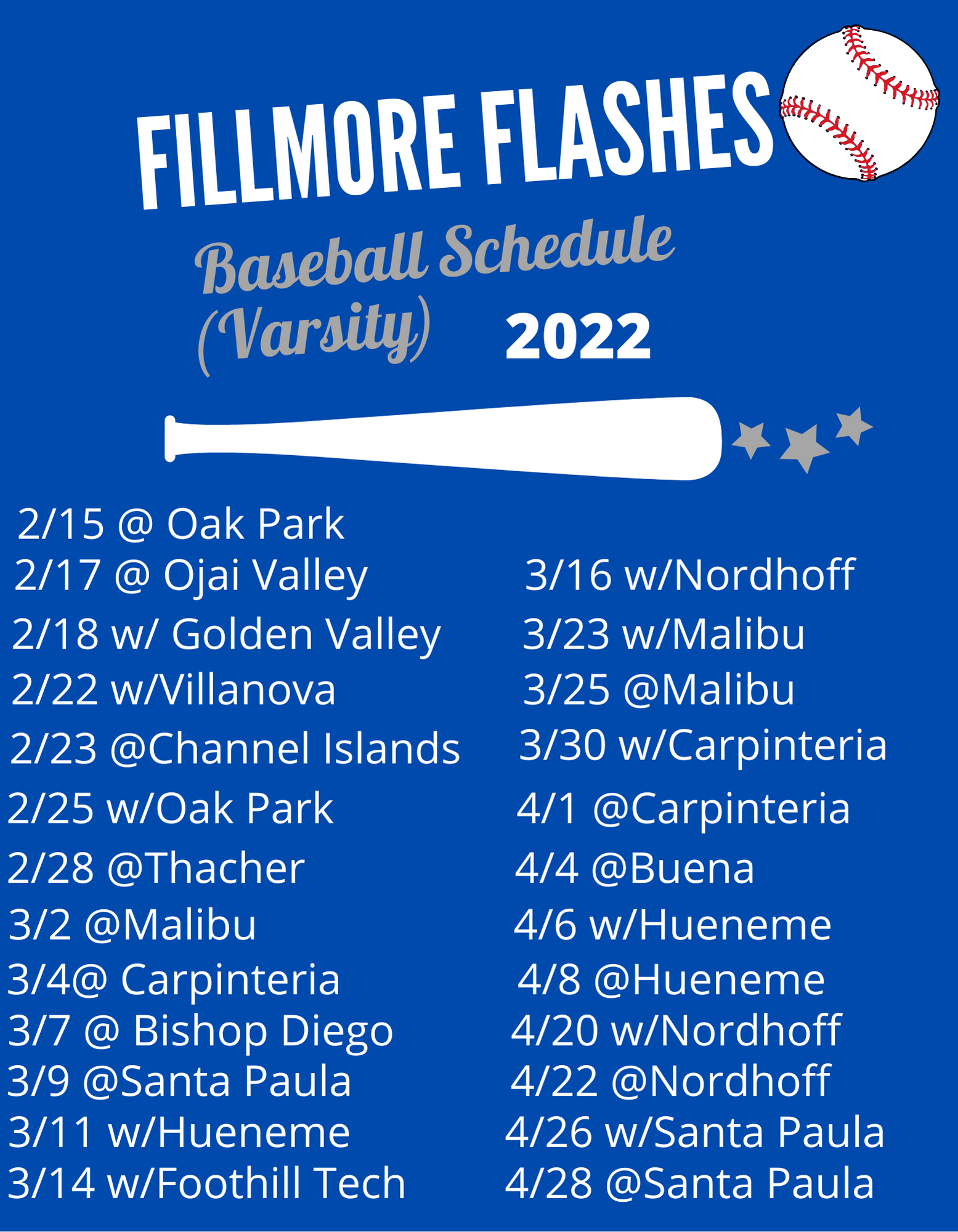 Baseball Spring Sports Fillmore High School