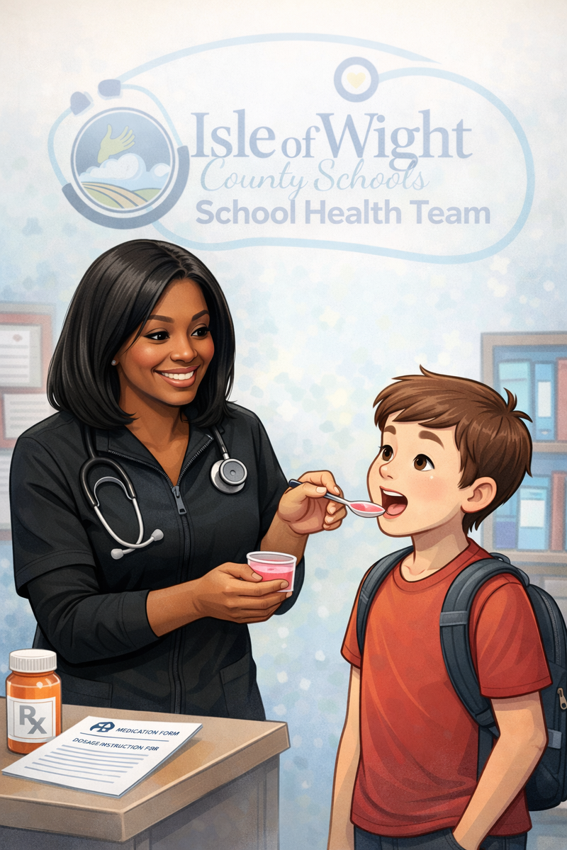 nurse giving student medication