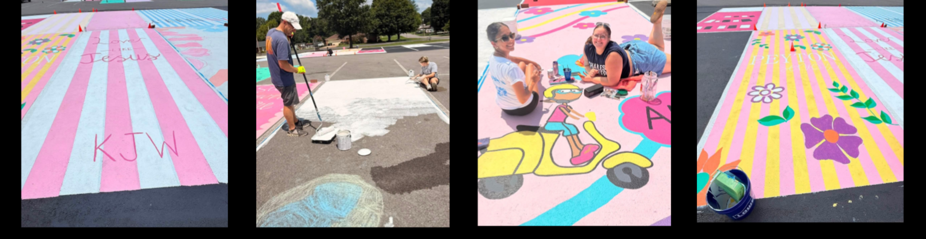 Brushes out, paint prepped. Senior year is officially loading... Incoming seniors who have already achieved College and Career Ready status are allowed to claim and paint their parking spots at MHS for the upcoming school year.