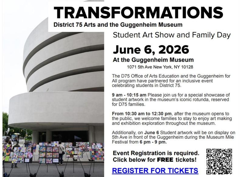 The D75 Office of Arts Education and the Guggenheim for All program