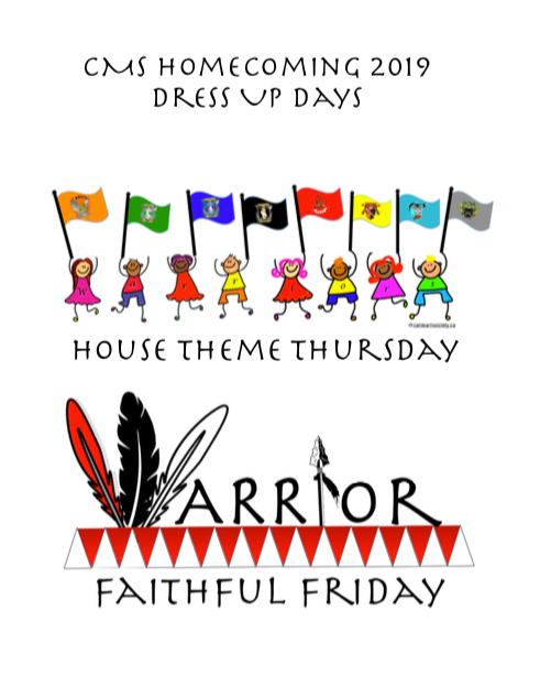 Homecoming 2019 Dress Up Days for CMS Featured Photo