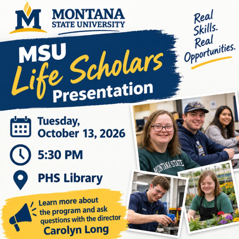 Life Scholars Presentation October 13 at 5:30