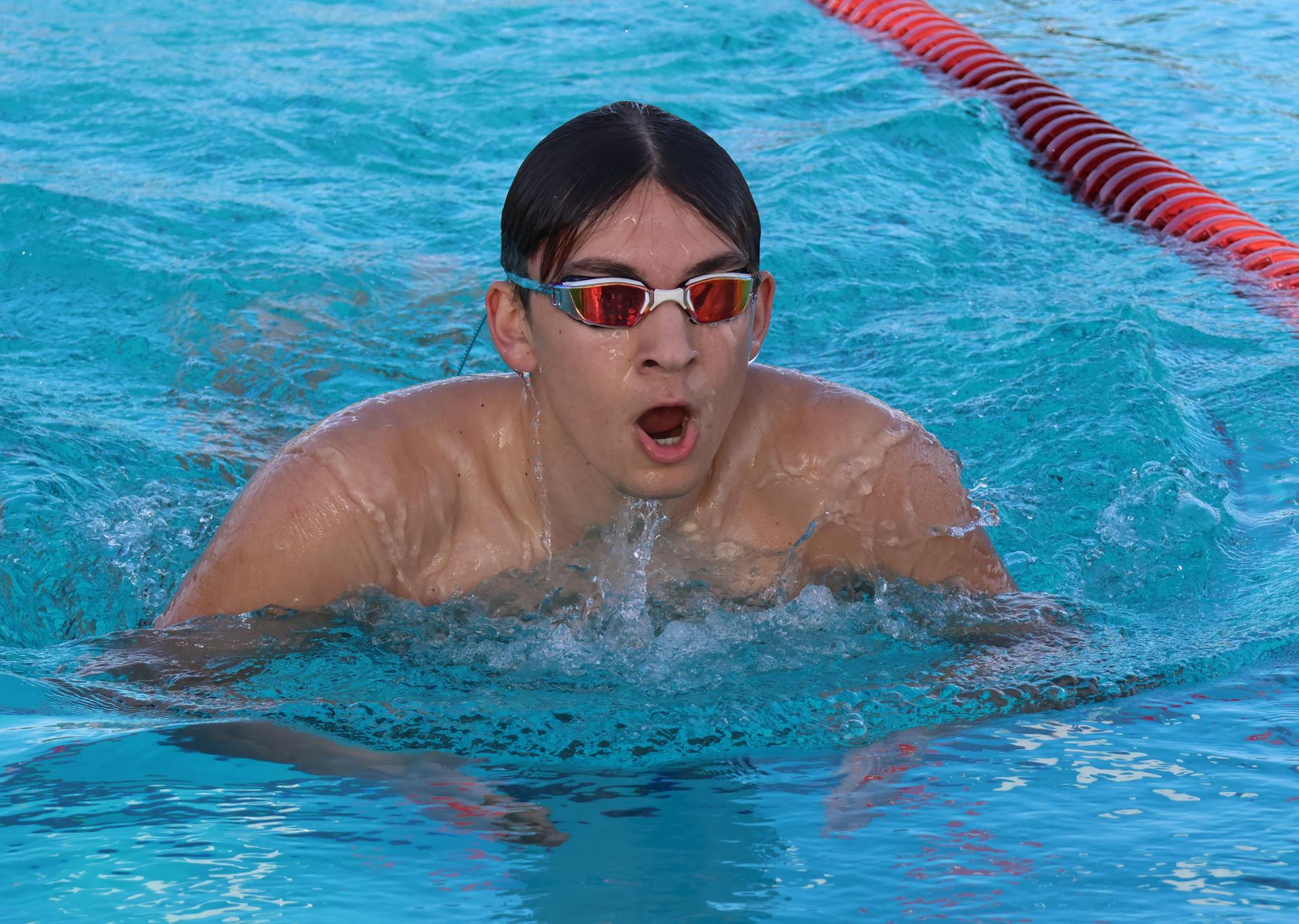 Everett Dunn swimming