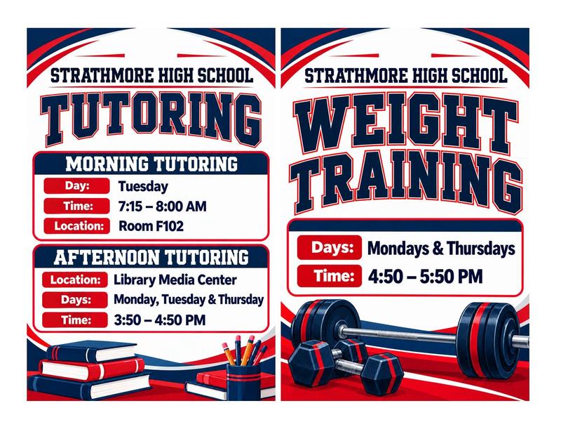 SHS tutoring & Weight Training