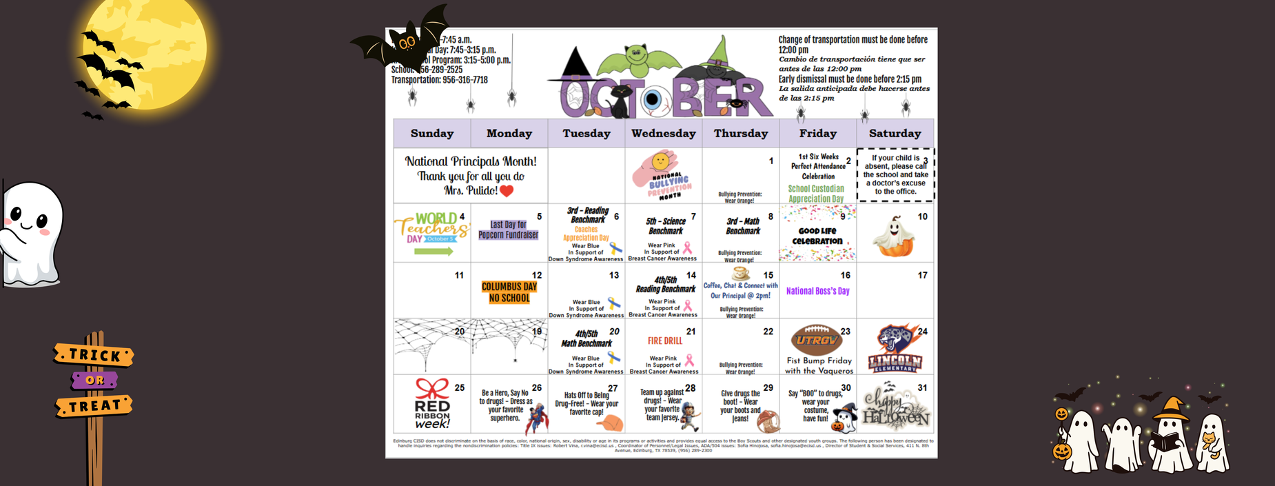 October Calendar