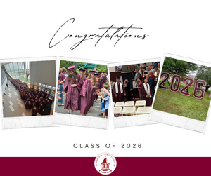 Graduation collage featuring students and celebration for Class of 2026.