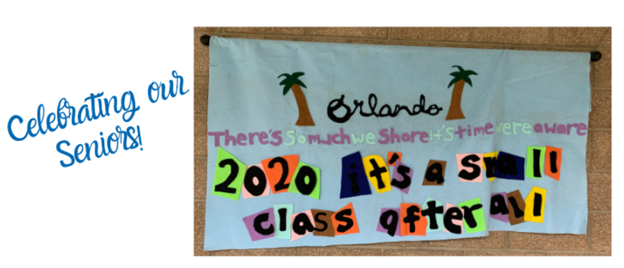 banner that says: We're a small class after all