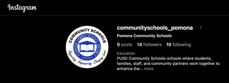 Screenshot of the instagram profile