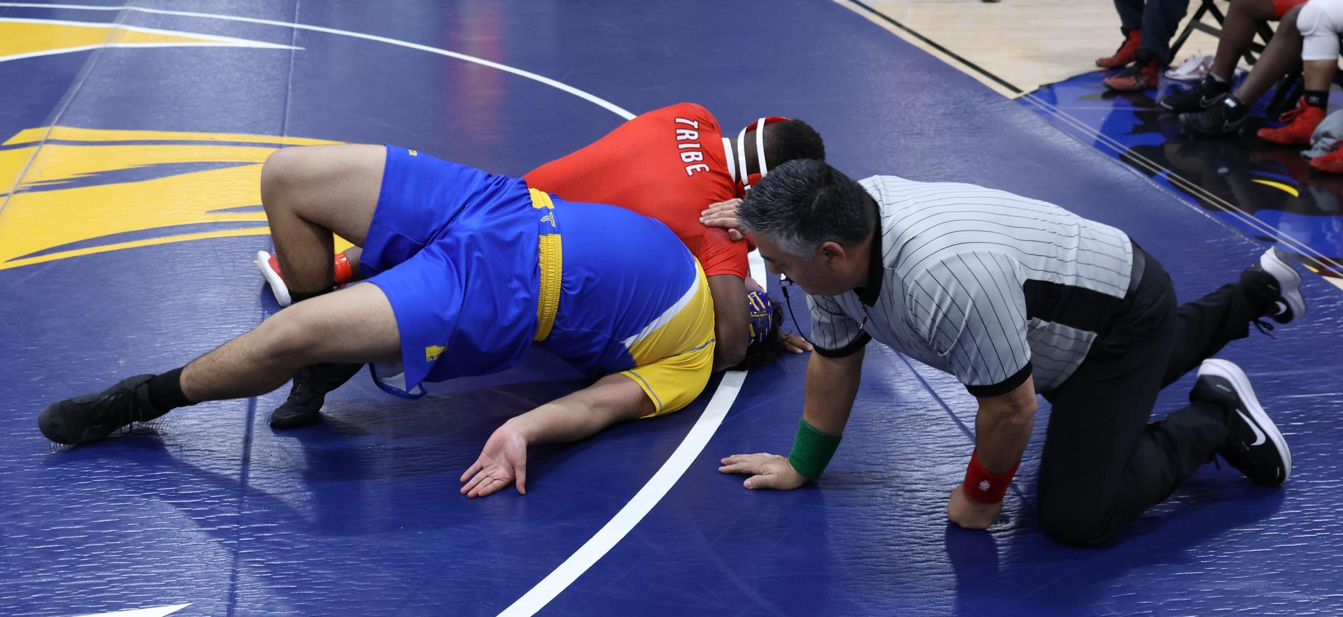 wrestlers in action at parlier