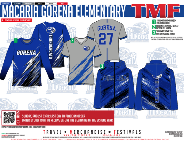 Gorena Spirit store is open to purchase 2026-2027 shirts.