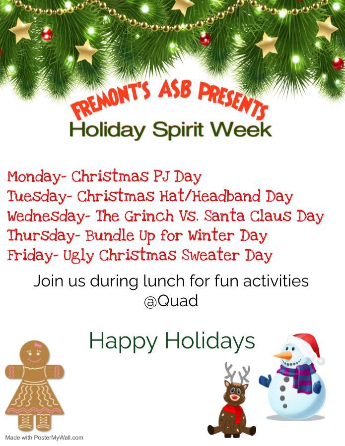 Holiday Spirit Week