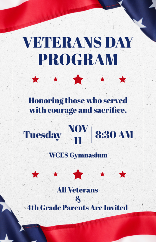 Veterans Day Program Flyer